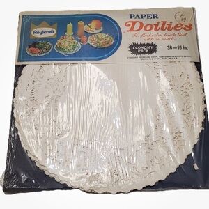 Roylcraft Paper Doilies 36 - 6" Diameter White Vintage Lace Cut  #6006